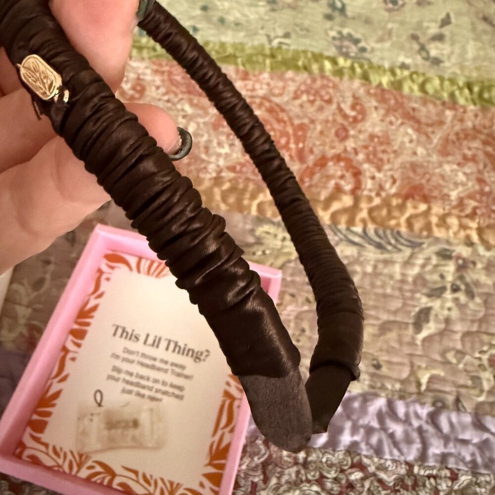 NEW Curlfriend Collective silk headband Espresso color